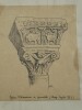 Chapiteaux Saint-Vital & Saint-Laurent — Dessin original sign&eacute;. Louis Henri Laffill&eacute;e
