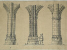Types divers de piliers du XVe si&egrave;cle. Louis Henri Laffill&eacute;e