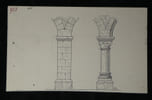 Supports d'arcade simplifi&eacute;s – Dessin original sign&eacute;. Louis Henri Laffill&eacute;e