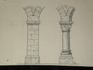 Supports d'arcade simplifi&eacute;s – Dessin original sign&eacute;. Louis Henri Laffill&eacute;e