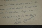 VANNY MARCOUX Giovanni LETTRE AUTOGRAPHE SIGN&Eacute;E, GRAND TH&Eacute;&Acirc;TRE BORDEAUX 1950. Giovanni Vanni Marcoux