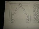 Le th&egrave;me de l'arcature trilob&eacute;e, variation — Dessin original sign&eacute;, r&eacute;alis&eacute; &agrave; l'encre vers 1930. Louis Henri Laffill&eacute;e