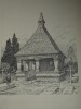 Chapelle du cimeti&egrave;re de St-Jean-du-Doigt – Dessin original sign&eacute;. Louis Henri Laffill&eacute;e