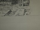 Chapelle du cimeti&egrave;re de St-Jean-du-Doigt – Dessin original sign&eacute;. Louis Henri Laffill&eacute;e