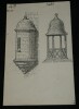 Tourelle d'angle et Lanterneau — Dessin original sign&eacute;, encre vers 1930. Louis Henri Laffill&eacute;e