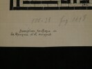 Inscription koufique en mosa&iuml;que dans la mosqu&eacute;e d'EL-Moyyed — Dessin original sign&eacute;. Louis Henri Laffill&eacute;e