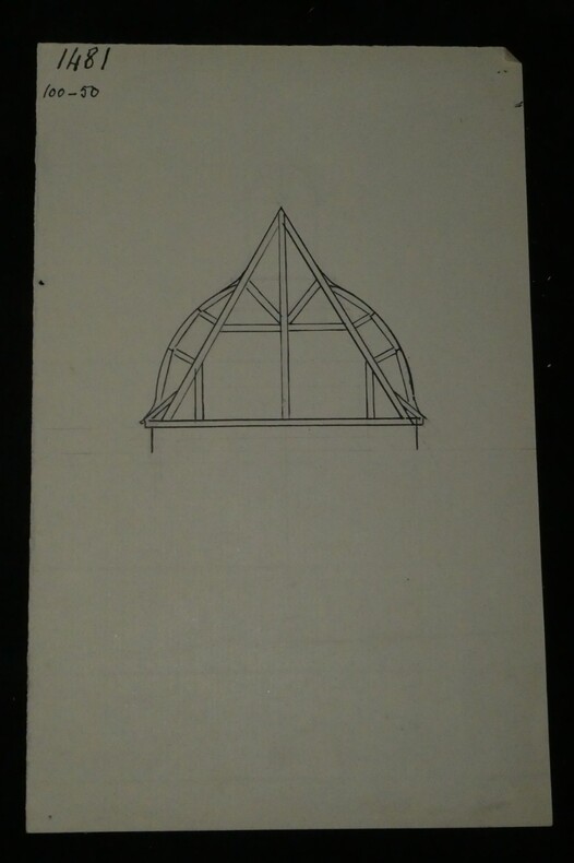 Toiture conique du XV &egrave; transform&eacute;e – Dessin original sign&eacute;, encre vers 1930. Louis Henri Laffill&eacute;e