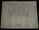 Trav&eacute;e d'une salle de Thermes - Dessin original sign&eacute;. Louis Henri Laffill&eacute;e
