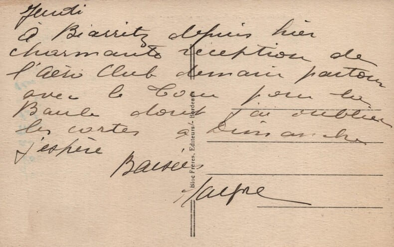 Maryse Basti&eacute; - [aviation] Carte postale autographe sign&eacute;e &agrave; Guy Bart - 1930. Maryse Basti&eacute;