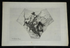 Eau-forte XIXe - L'&Eacute;ducation d'Achille d'apr&egrave;s E. DELACROIX - Berthault / Cadart. Eug&egrave;ne Delacroix (d'apr&egrave;s) ; Lucien Berthault (graveur)