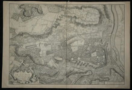 Rare Plan Original de Saint-Cloud - 1744 - Abbé DELAGRIVE - Carte Ancienne XVIIIe