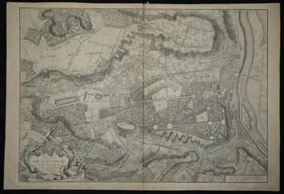 Rare Plan Original de Saint-Cloud - 1744 - Abbé DELAGRIVE - Carte Ancienne XVIIIe