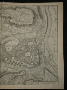 Rare Plan Original de Saint-Cloud - 1744 - Abbé DELAGRIVE - Carte Ancienne XVIIIe