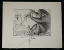 Gravure Originale Sign&eacute;e - Pierre-Yves TR&Eacute;MOIS - Le Singe - 1970. Pierre-Yves TR&Eacute;MOIS