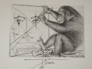 Gravure Originale Sign&eacute;e - Pierre-Yves TR&Eacute;MOIS - Le Singe - 1970. Pierre-Yves TR&Eacute;MOIS