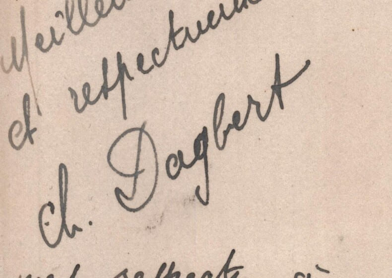 Charles Dagbert - [aviation] Carte postale autographe sign&eacute;e &agrave; Guy Bart - 1938. Charles Dagbert