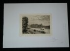 La Grenouill&egrave;re, &icirc;le de Croissy – Eau-forte originale, XIX&egrave;me si&egrave;cle. Charles Launay / Alfred Cadart