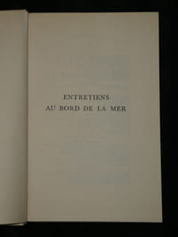 Entretiens au bord de la mer. Recherche de l'entendement