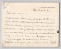 Alexandre Bida - Lettre autographe sign&eacute;e - Marius Michel, Engel, Magnier - 1887. Alexandre Bida