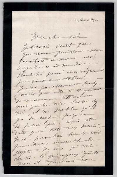 Georges Clairin - Lettre autographe sign&eacute;e - Mention Sarah Bernhardt - XIX&egrave;me. Georges Clairin