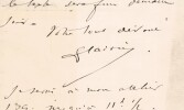 Georges Clairin - Lettre autographe sign&eacute;e - Fin XIX&egrave;me - D&eacute;but XX&egrave;me. Georges Clairin