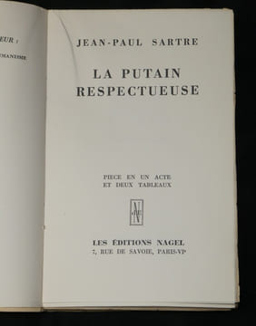 La Putain respectueuse (Pièce en un acte et deux tableaux). Jean-Paul Sartre