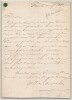 Gustave Olivier Lannes de Montebello - Lettre autographe sign&eacute;e - 1866. Gustave Olivier Lannes de Montebello