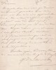 Gustave Olivier Lannes de Montebello - Lettre autographe sign&eacute;e - 1866. Gustave Olivier Lannes de Montebello