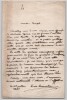 Lettre autographe sign&eacute;e - Louis Lacombe &agrave; Jacques-L&eacute;opold Heugel - 1860. Louis Lacombe