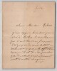 Ernest H&eacute;bert - Lettre autographe sign&eacute;e &agrave; Monsieur Rodier - XIXe si&egrave;cle. Ernest H&eacute;bert