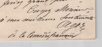 Agar, actrice - Lettre autographe signée - Comédie Française - 1879