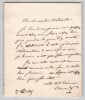 &Eacute;tienne Arnal - Lettre autographe sign&eacute;e au dramaturge M&eacute;lesville - 1845. &Eacute;tienne Arnal