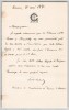 Louis-Nicolas Cabat - Lettre autographe sign&eacute;e &agrave; Henri d'Orl&eacute;ans - 1880. Louis-Nicolas Cabat