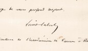 Louis-Nicolas Cabat - Lettre autographe sign&eacute;e &agrave; Henri d'Orl&eacute;ans - 1880. Louis-Nicolas Cabat