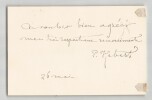 Ernest H&eacute;bert - Lettre autographe sign&eacute;e &agrave; Henri d'Orl&eacute;ans - 1880. Ernest H&eacute;bert