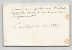 Jules Breton - Carte de visite autographe adress&eacute;e &agrave; Judith Gautier - 1877. Jules Breton