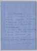 Louise Abbema - Lot lettre, enveloppe & carte de visite autographes sign&eacute;es - 1896. Louise Abbema