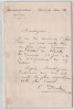Paul Dubois, Lettre & carte de visite autographes sign&eacute;es - Henri d'Orl&eacute;ans 1880. Paul Dubois