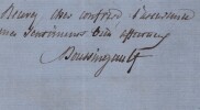 Jean-Baptiste Boussingault - Lettre autographe sign&eacute;e - Excuse de s&eacute;ance - 1865. Jean-Baptiste Boussingault