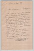 Armand de Quatrefages - Lettre autographe sign&eacute;e - Analyse de terres - 1888. Armand de Quatrefages