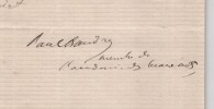 Paul Baudry - Lettre autographe sign&eacute;e &agrave; Henri d'Orl&eacute;ans - Chantilly - XIX&egrave;me. Paul Baudry