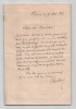 &Eacute;mile Duclaux - Lettre autographe sign&eacute;e &agrave; Eug&egrave;ne Risler - 1886. &Eacute;mile Duclaux