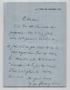 J.-H. Rosny a&icirc;n&eacute; - Lettre autographe sign&eacute;e &agrave; Mme Victor Margueritte - XX&egrave;me. J.-H. Rosny a&icirc;n&eacute;