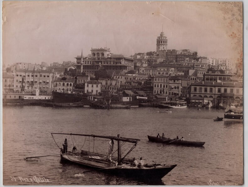 S&eacute;bah & Joaillier - Photographie originale d'&eacute;poque - Pera & Galata - XIXe. S&eacute;bah & Joaillier