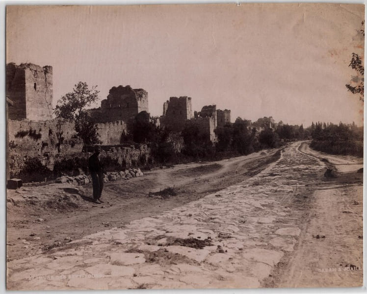 S&eacute;bah & Joaillier, Photographie originale d'&eacute;poque - XIXe - Murs des Sept Tours. S&eacute;bah & Joaillier