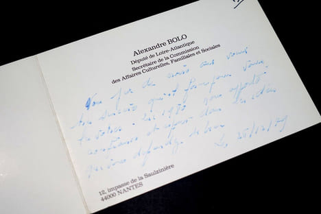 Alexandre BOLO, Homme politique - CARTE DE L'ASSEMBLÉE NATIONALE AUTOGRAPHE. Alexandre BOLO