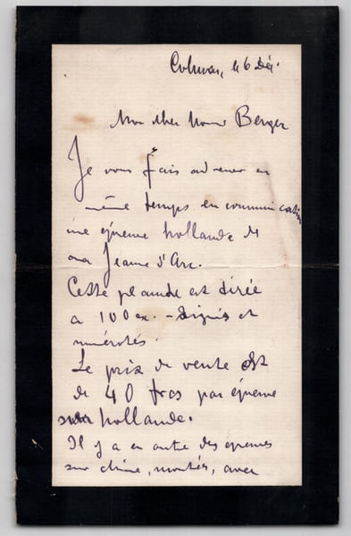 Lionel Miskin & Pru Miskin - Lettre autographe sign&eacute;e avec enveloppe d'exp&eacute;dition et dessin original - Adress&eacute;e &agrave; Pierre Miquel - 1995. Lionel & Pru ...