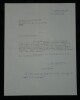 Andr&eacute; Malraux - Th&eacute;&acirc;tre et cr&eacute;ation litt&eacute;raire - Ensemble de 5 lettres dactylographi&eacute;es sign&eacute;es avec notes autographes &agrave; Thierry Maulnier - 1953. ...
