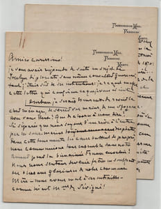 Giuseppe Primoli, Lettre autographe signée, Exil de l'Impératrice Eugénie - 1915