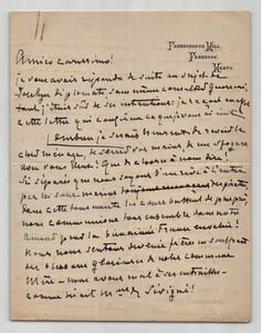 Giuseppe Primoli, Lettre autographe signée, Exil de l'Impératrice Eugénie - 1915